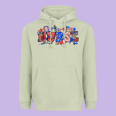 4th Of July Nurse Heavyweight Hoodie Designed By Nancycooperartshop