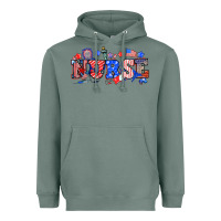 Sage 4th of july nurse Heavyweight Hoodie - NancyCooperArtShop