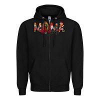 Black mama claus lady of guadalupe Zipper Hoodie - Jasminsmagicworld