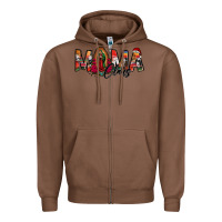Chestnut mama claus lady of guadalupe Zipper Hoodie - Jasminsmagicworld