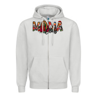 Dove Grey mama claus lady of guadalupe Zipper Hoodie - Jasminsmagicworld
