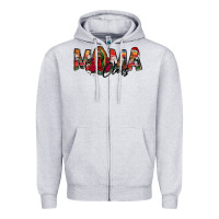 Heather Grey mama claus lady of guadalupe Zipper Hoodie - Jasminsmagicworld