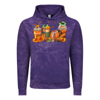 Cloud Purple pumpkins coffee cups Vintage Hoodie - Zillion Design Studio