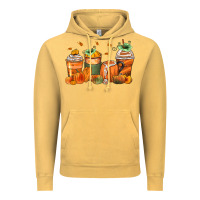 Pumpkins Coffee Cups Vintage Hoodie | Teevron
