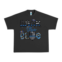 Pigment Black back the blue1 Urban Heavy Tee - CowhideDigitalArt