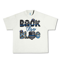 Pistachio back the blue1 Urban Heavy Tee - CowhideDigitalArt