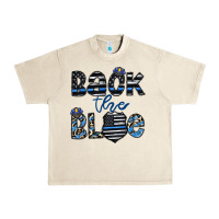 Sandshell back the blue1 Urban Heavy Tee - CowhideDigitalArt
