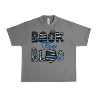 Tornado back the blue1 Urban Heavy Tee - CowhideDigitalArt