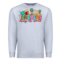Heather Grey teacher change the world Premium Sweatshirt - MaliasSmallBusiness