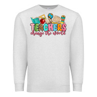 Oatmeal Heather teacher change the world Premium Sweatshirt - MaliasSmallBusiness