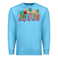 Ocean Blue teacher change the world Premium Sweatshirt - MaliasSmallBusiness