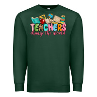 Sports Green teacher change the world Premium Sweatshirt - MaliasSmallBusiness