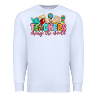 White teacher change the world Premium Sweatshirt - MaliasSmallBusiness