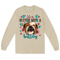 Mushroom life is better with a bulldog Long Sleeve Tee - Jasminsmagicworld