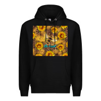 Black be kind bee and sunflowers Premium Hoodie - Artiststas