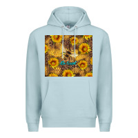 Blue Mist be kind bee and sunflowers Premium Hoodie - Artiststas