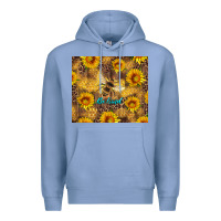 Colony Blue be kind bee and sunflowers Premium Hoodie - Artiststas