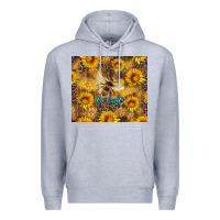 Heather Grey be kind bee and sunflowers Premium Hoodie - Artiststas