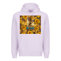 Lilac be kind bee and sunflowers Premium Hoodie - Artiststas