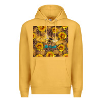 Mustard be kind bee and sunflowers Premium Hoodie - Artiststas