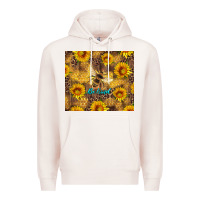 Pale Pink be kind bee and sunflowers Premium Hoodie - Artiststas