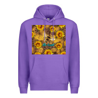 Purple be kind bee and sunflowers Premium Hoodie - Artiststas