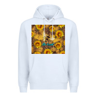 White be kind bee and sunflowers Premium Hoodie - Artiststas