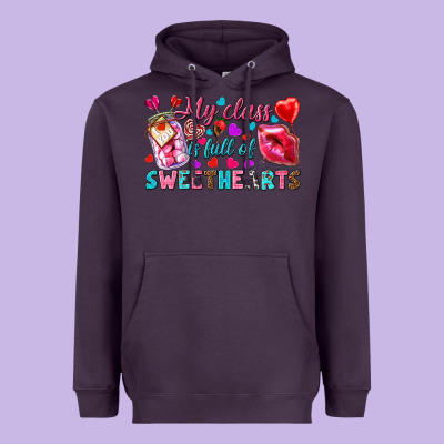 My Class Is Full Of Sweethearts Heavyweight Hoodie Designed By Nancycooperartshop