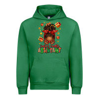 Emerald santa's favorite assistant afro messy bun Urban Hoodie - texasbilliewilder