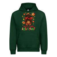 Forest Green santa's favorite assistant afro messy bun Urban Hoodie - texasbilliewilder