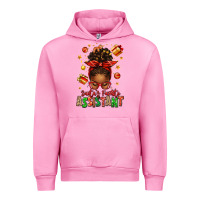 Fuchsia Pink santa's favorite assistant afro messy bun Urban Hoodie - texasbilliewilder