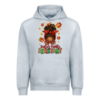 Heather Grey santa's favorite assistant afro messy bun Urban Hoodie - texasbilliewilder