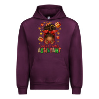 Mauve Wine santa's favorite assistant afro messy bun Urban Hoodie - texasbilliewilder