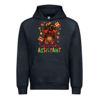 Navy santa's favorite assistant afro messy bun Urban Hoodie - texasbilliewilder