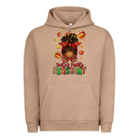 Pigment Burro santa's favorite assistant afro messy bun Urban Hoodie - texasbilliewilder