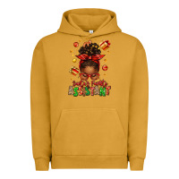 Pigment Peanut Butter santa's favorite assistant afro messy bun Urban Hoodie - texasbilliewilder