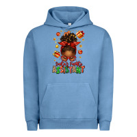 Pigment Pebble Blue santa's favorite assistant afro messy bun Urban Hoodie - texasbilliewilder