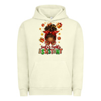 Pigment Pistachio santa's favorite assistant afro messy bun Urban Hoodie - texasbilliewilder