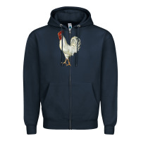 Navy Leghorn Rooster Zipper Hoodie - LillyAllenDesigns