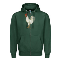 Sports Green Leghorn Rooster Zipper Hoodie - LillyAllenDesigns