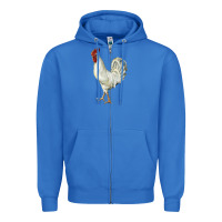 True Royal Leghorn Rooster Zipper Hoodie - LillyAllenDesigns