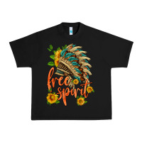 Black free spirit sunflower and indian headdress Urban Heavy Tee - HRA Design Shop