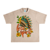 French Oak free spirit sunflower and indian headdress Urban Heavy Tee - HRA Design Shop