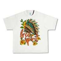 Pistachio free spirit sunflower and indian headdress Urban Heavy Tee - HRA Design Shop