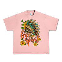 Salmon free spirit sunflower and indian headdress Urban Heavy Tee - HRA Design Shop