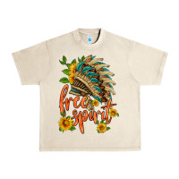 Sandshell free spirit sunflower and indian headdress Urban Heavy Tee - HRA Design Shop