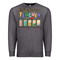 Charcoal Heather battery life of a teacher monday friday Premium Sweatshirt - MaliasSmallBusiness