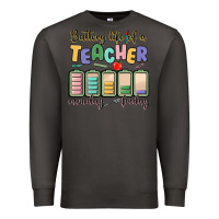 Smoke battery life of a teacher monday friday Premium Sweatshirt - MaliasSmallBusiness
