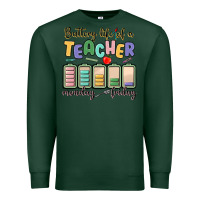 Sports Green battery life of a teacher monday friday Premium Sweatshirt - MaliasSmallBusiness