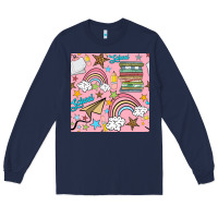 Navy school with rainbow seamless pattern Long Sleeve Tee - BundleAndBundleShop